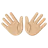 Open Hands: Medium-Light Skin Tone