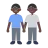 Men Holding Hands: Dark Skin Tone