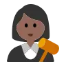 Woman Judge: Medium-Dark Skin Tone Emoji 👩🏾‍⚖️ image - Tossface style