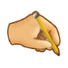 Left Writing Hand 🖎 image - Samsung style