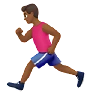 Man Running: Medium-Dark Skin Tone Emoji 🏃🏾‍♂️ image - Apple style