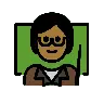 Teacher: Medium-Dark Skin Tone Emoji 🧑🏾‍🏫 image - OpenMoji style