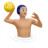 Man Playing Water Polo: Medium-Light Skin Tone
