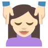 Person Getting Massage: Light Skin Tone Emoji 💆🏻 image - EmojiTwo style