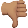 Thumbs Down: Medium Skin Tone Emoji 👎🏽 image - Apple style