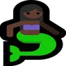 Mermaid: Dark Skin Tone Emoji 🧜🏿‍♀️ image - Microsoft Windows 10 Segoe UI Emoji style