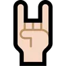Sign Of The Horns: Light Skin Tone Emoji 🤘🏻 image - Microsoft Windows 10 Segoe UI Emoji style