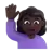 Woman Raising Hand: Dark Skin Tone