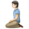 Person Kneeling: Light Skin Tone Emoji 🧎🏻 image - WhatsApp style