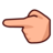 Backhand Index Pointing Left: Medium-Light Skin Tone