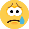 Płacząca twarz Emoji 😢 image - Skype style