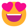 Rosto sorridente com olhos em forma de coração Emoji 😍 image - Microsoft Classic 2D style