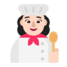 Woman Cook: Light Skin Tone Emoji 👩🏻‍🍳 image - Microsoft Classic 2D style