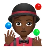 Person Juggling: Medium-Dark Skin Tone Emoji 🤹🏾 image - Huawei Harmony OS style