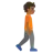 Person Walking Facing Right: Medium-Dark Skin Tone