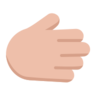 Rightwards Hand: Medium-Light Skin Tone Emoji 🫱🏼 image - Microsoft Classic 2D style