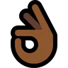 Ok Hand: Medium-Dark Skin Tone Emoji 👌🏾 image - Microsoft Windows 10 Segoe UI Emoji style