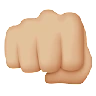Oncoming Fist: Medium-Light Skin Tone Emoji 👊🏼 image - Apple style