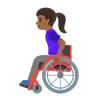 Woman In Manual Wheelchair: Medium-Dark Skin Tone Emoji 👩🏾‍🦽 image - Google Noto Color style