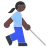 Woman With White Cane: Dark Skin Tone