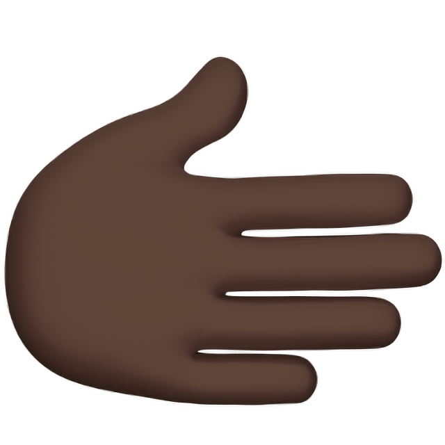 Rightwards Hand: Dark Skin Tone