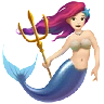 Mermaid: Light Skin Tone Emoji 🧜🏻‍♀️ image - Apple style