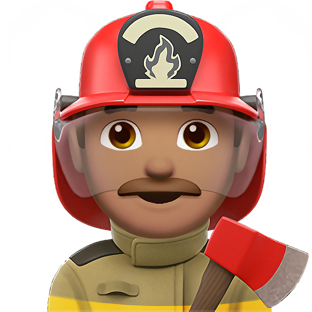 Man Firefighter: Medium Skin Tone