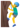 Man Climbing Emoji 🧗‍♂️ image - Google Noto Color style