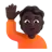 Person Raising Hand: Dark Skin Tone