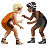 People Wrestling: Medium-Light Skin Tone, Medium-Dark Skin Tone