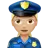 Woman Police Officer: Medium-Light Skin Tone