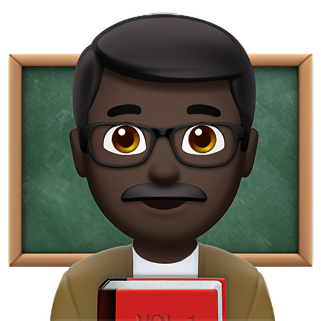 Man Teacher: Dark Skin Tone