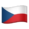 Flag: Czechia Emoji 🇨🇿 image - Apple style