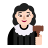 Woman Judge: Light Skin Tone Emoji 👩🏻‍⚖️ image - Microsoft Classic 2D style