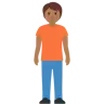 Person Standing: Medium-Dark Skin Tone Emoji 🧍🏾 image - Twitter / X (Twemoji) style
