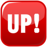 ‘up’ point d’exclamation encadré Emoji 🆙 image - Emojidex style