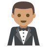 Person In Tuxedo: Medium Skin Tone Emoji 🤵🏽 image - EmojiTwo style