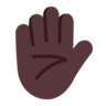 Raised Hand: Dark Skin Tone Emoji ✋🏿 image - Microsoft Classic 2D style