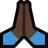 Folded Hands: Dark Skin Tone