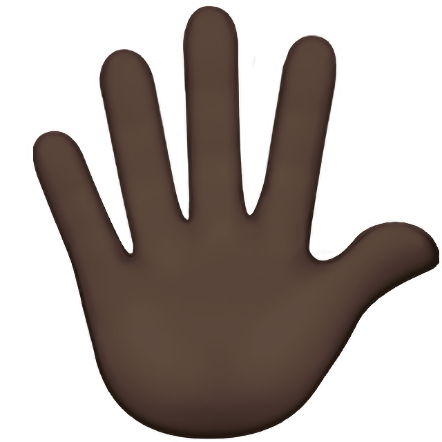 Hand With Fingers Splayed: Dark Skin Tone