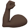 Flexed Biceps: Dark Skin Tone Emoji 💪🏿 image - Apple style