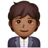 Office Worker: Medium-Dark Skin Tone Emoji 🧑🏾‍💼 image - Samsung style