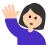 Woman Raising Hand: Light Skin Tone
