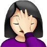 Woman Facepalming: Light Skin Tone Emoji 🤦🏻‍♀️ image - Apple style