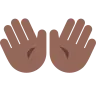 Open Hands: Medium-Dark Skin Tone Emoji 👐🏾 image - Tossface style