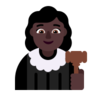 Woman Judge: Dark Skin Tone Emoji 👩🏿‍⚖️ image - Microsoft Classic 2D style