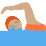 Person Swimming: Medium Skin Tone Emoji 🏊🏽 image - Twitter / X (Twemoji) style