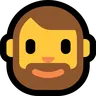 Person: Beard Emoji 🧔 image - Microsoft Windows 10 Segoe UI Emoji style