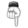 व्हाइट डाउन पॉइंटिंग इंडेक्स ☟ image - Samsung style