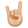 Sign Of The Horns: Medium-Light Skin Tone Emoji 🤘🏼 image - Huawei Harmony OS style